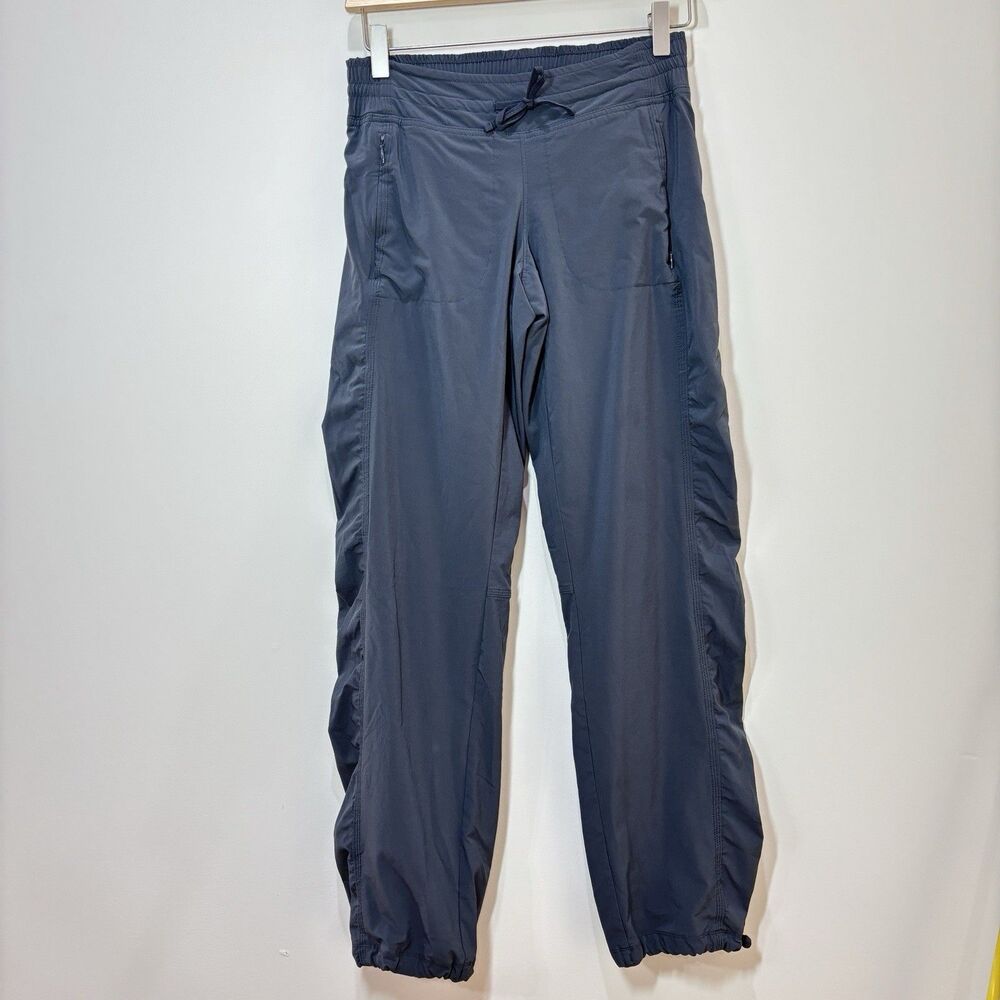 Athleta La Viva Pants Gray Lined Jogger Ruched Women 0 Stretch Active Athleisure